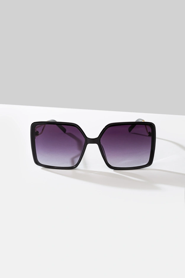 Czarne kwadratowe okulary przeciwsłoneczne Makalu