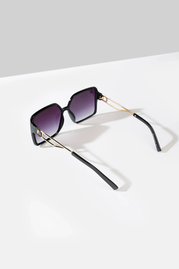 Czarne kwadratowe okulary przeciwsłoneczne Makalu