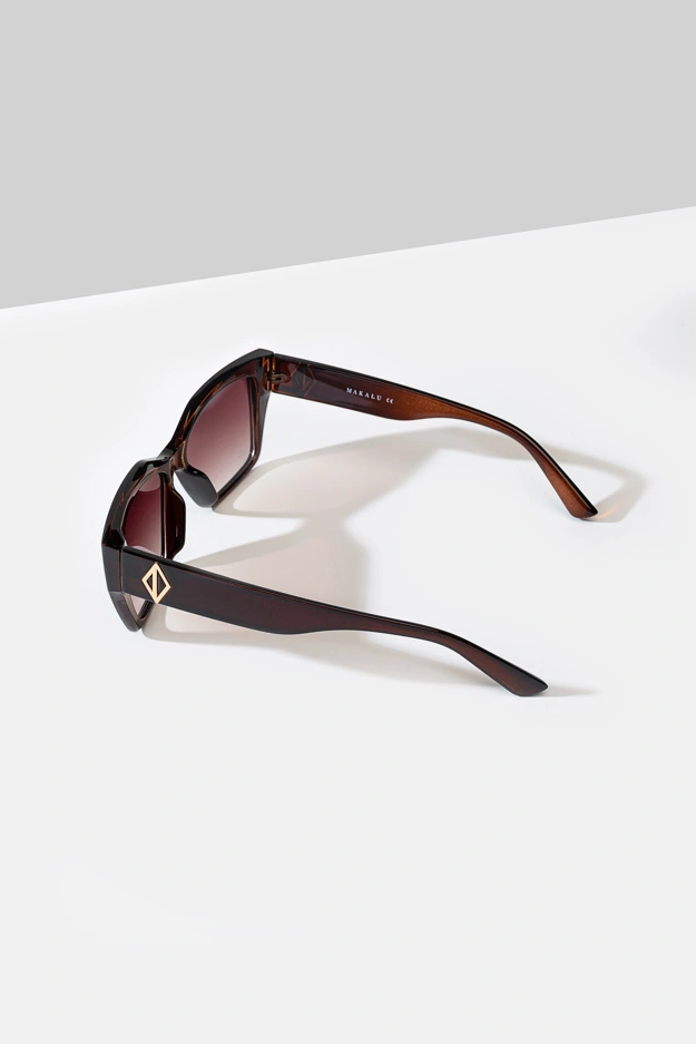 Klasyczne brązowe okulary przeciwsłoneczne Makalu