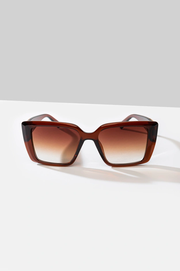 Okulary przeciwsłoneczne w brązowej oprawce Makalu