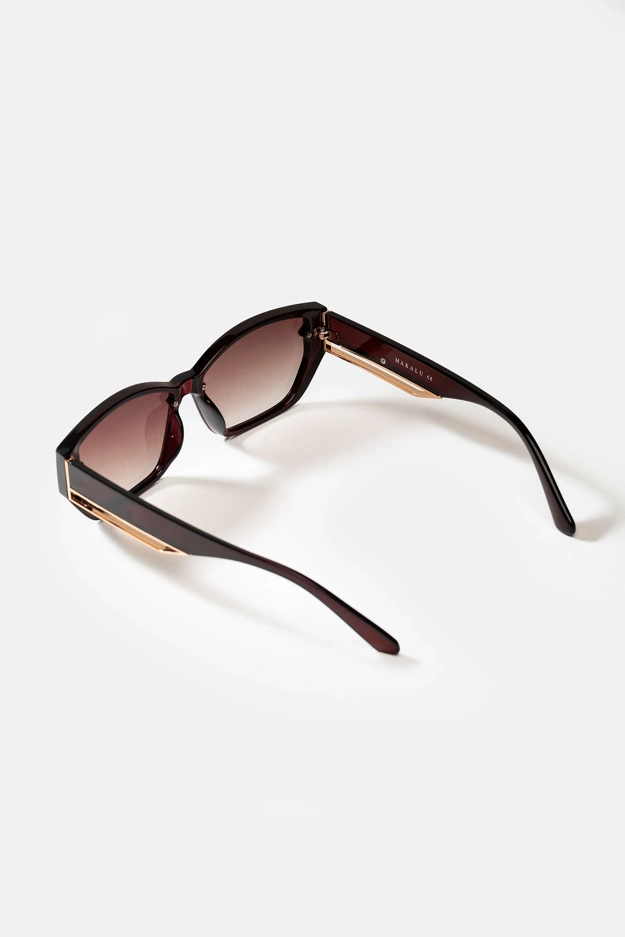 Okulary przeciwsłoneczne w brązowej oprawce Makalu
