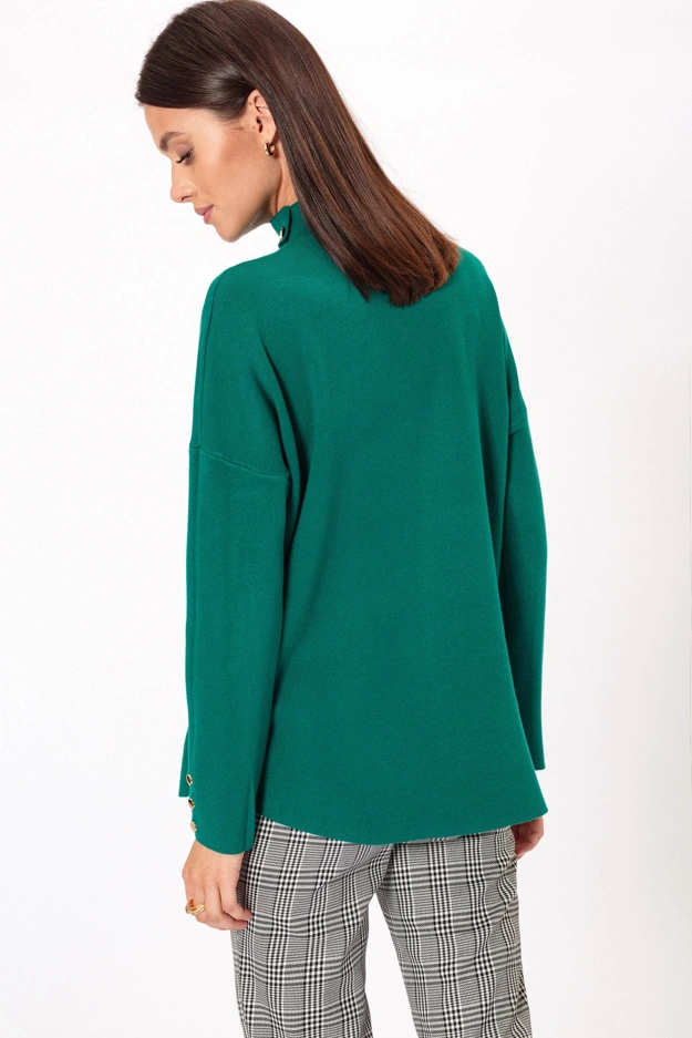 Zielony sweter z półgolfem Makalu